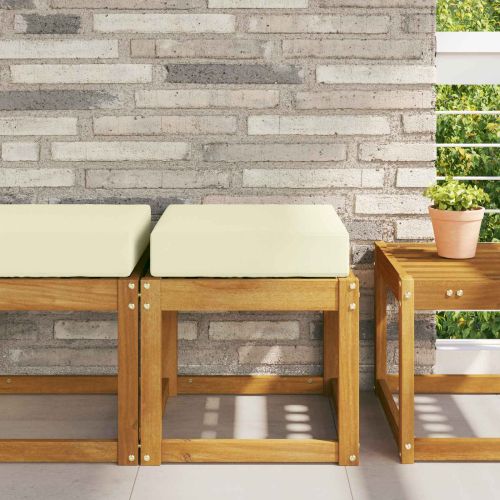 Възглавница за открито седалка Крем 40 x 40 x 8 см