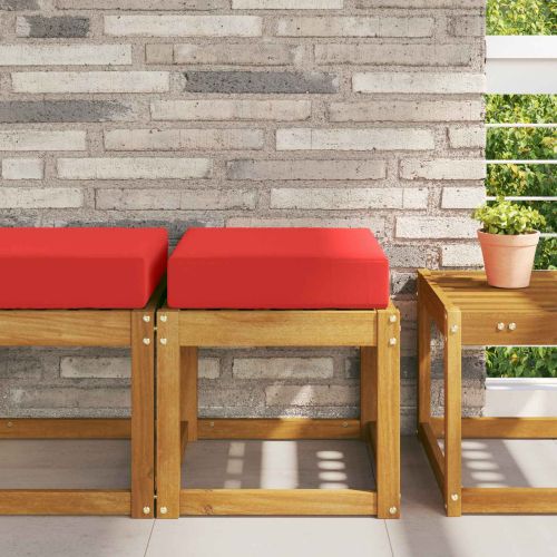 Възглавница за открито седалка Червено 40 x 40 x 8 см