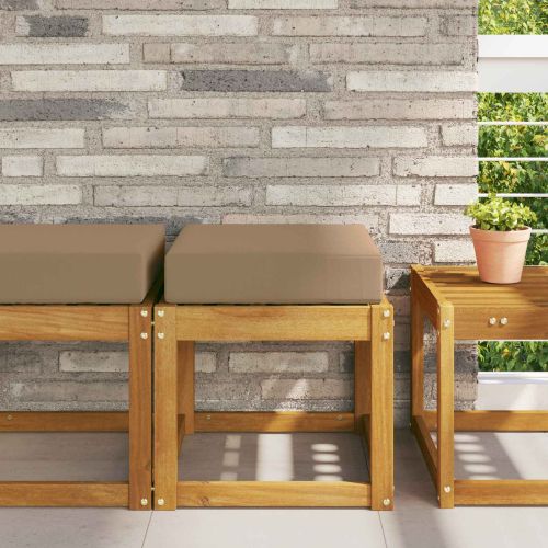 Възглавница за открито седалка Таупе 40 x 40 x 8 см