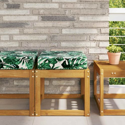 Възглавница за открито седалка Мотив с листа 40 x 40 x 8 см