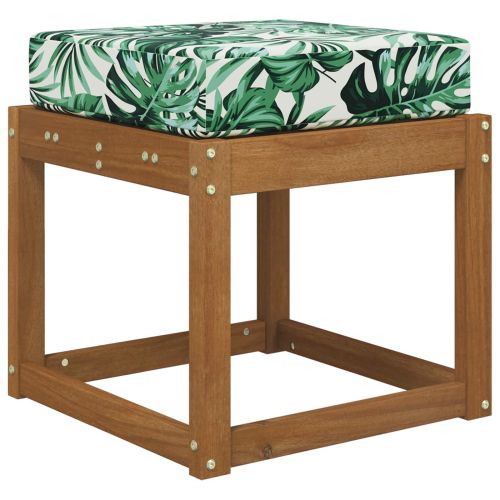 Възглавница за открито седалка Мотив с листа 40 x 40 x 8 см