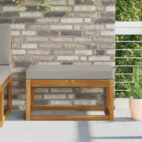 Възглавница за открито седалка Сив 80 x 40 x 8 cm