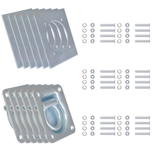 Укрепващи пръстени за товар, 6 бр, поцинкована стомана, 2000 кг