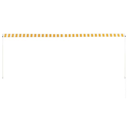 Сенник с падащо рамо, 350х150 см, жълто и бяло