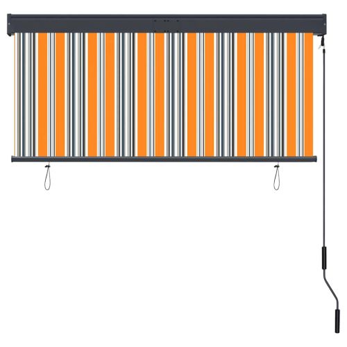 Външна ролетна щора, 140x250 см, жълто и синьо