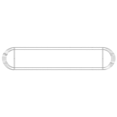 Габион повдигната леха, поцинковано желязо, 500x100x50 cм