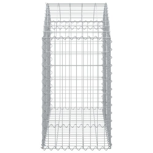 Дъговидна габионна кошница 100x50x80/100 см поцинковано желязо