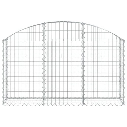 Дъговидна габионна кошница 150x30x80/100 см поцинковано желязо