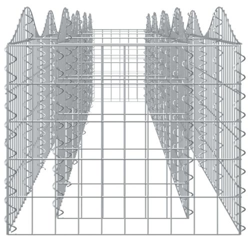 Извит габион повдигната леха 400x50x50 см поцинковано желязо