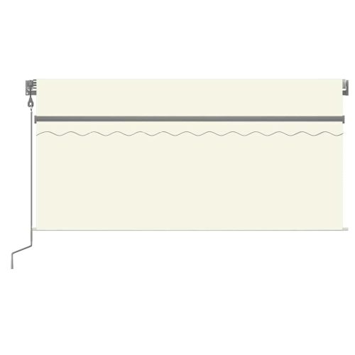 Автоматично прибиращ се сенник с щора, 3x2,5 м, кремав