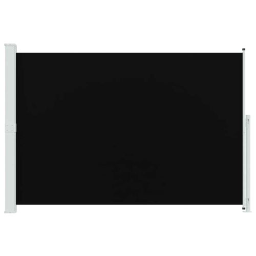 Прибираща се дворна странична тента, 200x300 см, черна