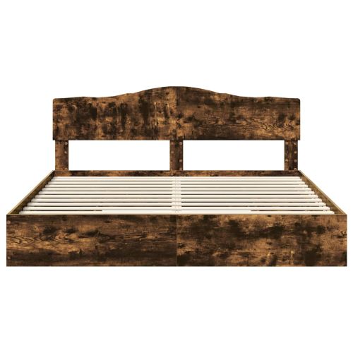 Легло с място за съхранение с таблото Димян дъб 180 x 200 cm