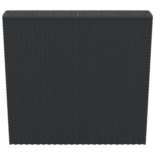 Саксия с подвижна вложка антрацит 12/44 л PP ратан