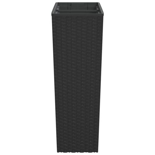 Саксия с подвижна вложка антрацит 12/44 л PP ратан