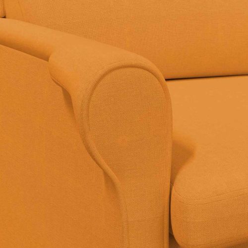 фотьойл Тъмножълто 76 x 94 x 102 см текстил