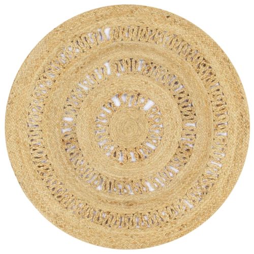 Ръчно плетен килим от юта, 90 см