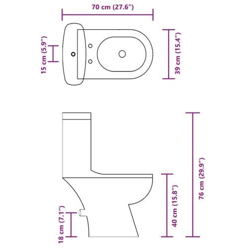 Тоалетна с казанче, черна