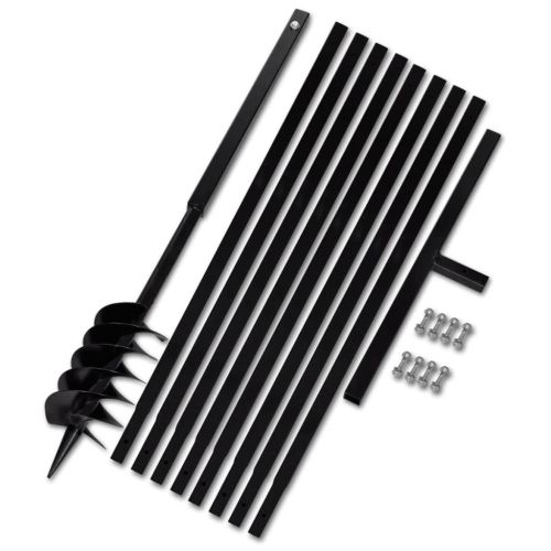 Комплект свредло за земя 120 мм с дръжка и стоманени удължители 9 м