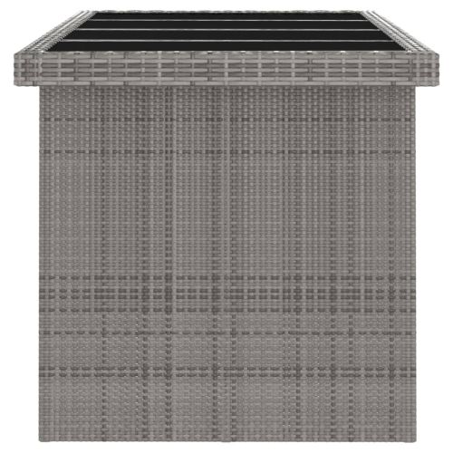 Външен трапезен комплект от 9 части с възглавници полиратан сив