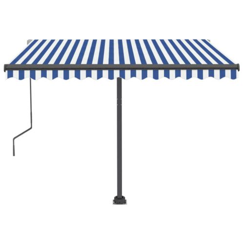 Свободностояща автоматична тента, 300x250 см, синьо/бяло