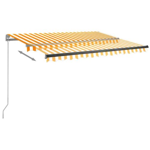 Свободностояща автоматична тента, 300x250 см, жълто/бяло