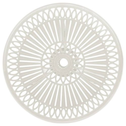 Бистро комплект, 3 части, лят алуминий, бял