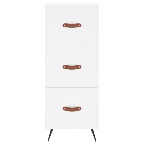 Висок шкаф, бял, 34,5x34x180 см, инженерно дърво