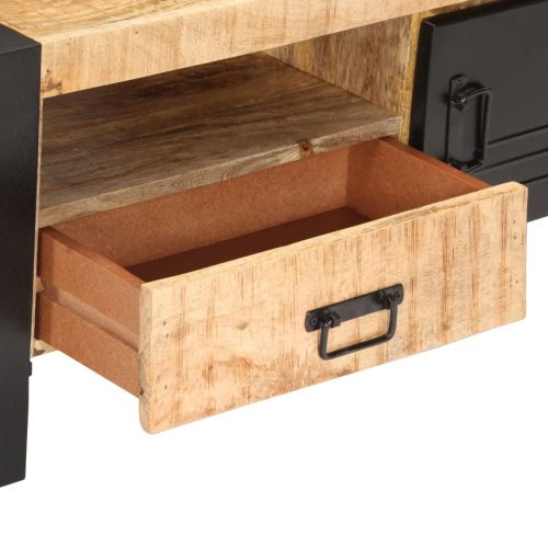 Маса за кафе, 100x50x40 см, грубо мангово дърво