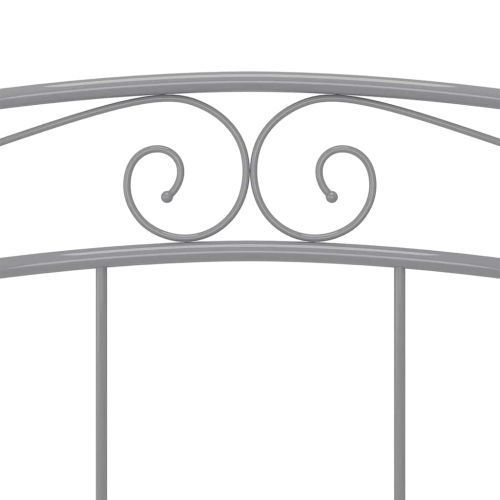 Рамка за легло, сива, метал, 180x200 см