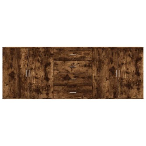 Сайдборди, 3 бр, опушен дъб, инженерно дърво