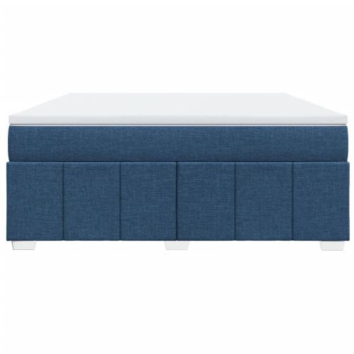 Боксспринг легло с матрак, синьо, 180x200 см, плат