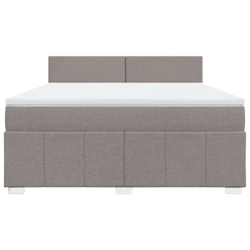 Боксспринг легло с матрак, таупе, 180x200 см, плат