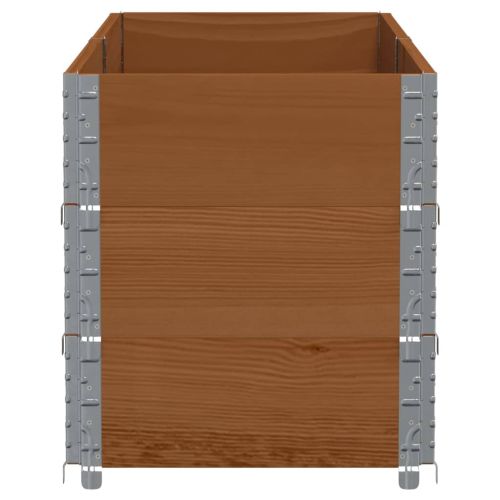 Градинска кашпа, кафяв, 150x50 см, борова дървесина масив