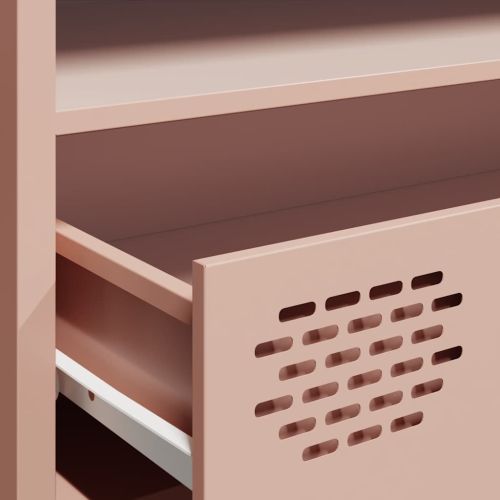 ТВ шкаф, розов, 202x39x43,5 см, студеновалцувана стомана