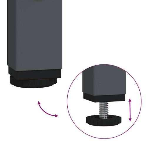 Бюфет, антрацит, 135x39x73,5 см, студеновалцувана стомана