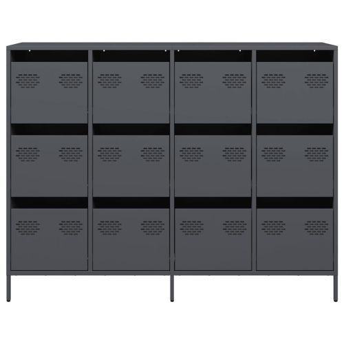 Бюфет, антрацит, 135x39x103,5 см, студеновалцувана стомана