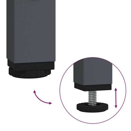 Бюфет, антрацит, 135x39x103,5 см, студеновалцувана стомана