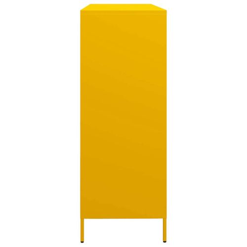 Бюфет, горчица жълто, 135x39x103,5см, студеновалцувана стомана