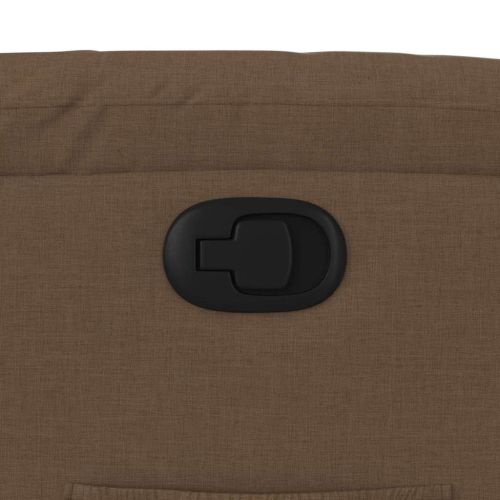 Изправящ реклайнер стол, кафяв, текстил