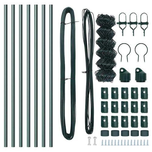 Стълб за ограда. Зелен 10 x 0,6 м (60 x 60 мм мрежа)