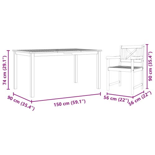 Комплект за хранене в градината 5 pcs Кафяво