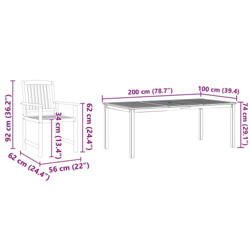Комплект за хранене в градината 7 pcs Кафяво