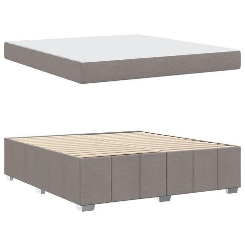 Рамка за легло с матрак Таупе 180 x 200 cm текстил