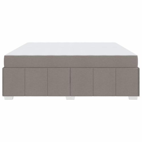 Рамка за легло с матрак Таупе 200 x 200 cm текстил