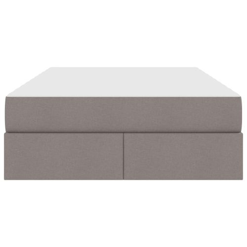 Легло с място за съхранение и матрак Таупе 120 x 190 cm