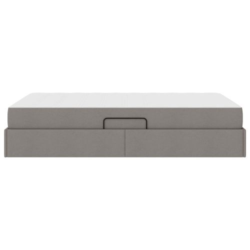 Легло с място за съхранение и матрак Таупе 120 x 190 cm