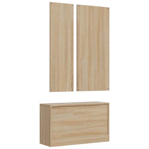 Комплект шкафове за обувки 3 в 1, дъб сонома, инженерна дървесина