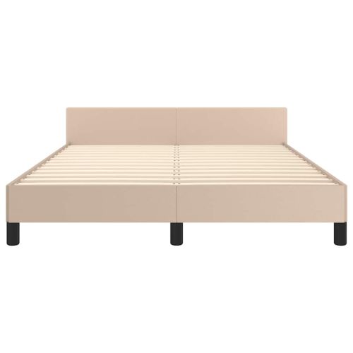 Рамка за легло с табла без матрак, капучино, 140x200 см