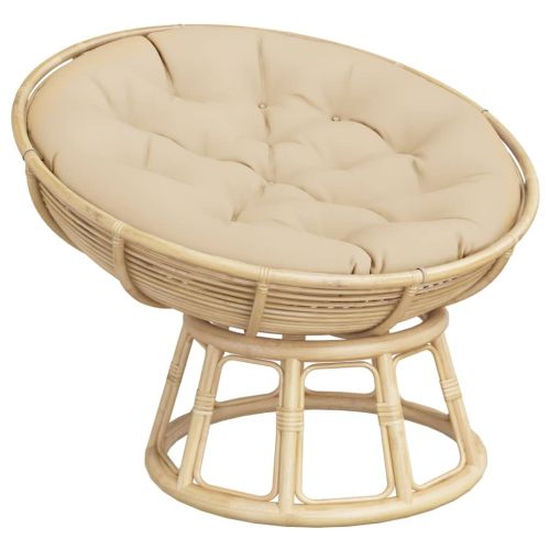 Кръгла възглавница бежова Ø 100 x11 см Оксфорд плат