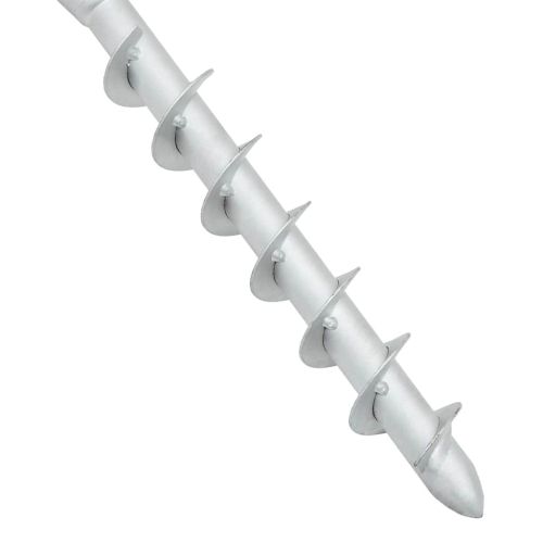 Стойка за чадър за вграждане с прът, 16x16x52 см, стомана